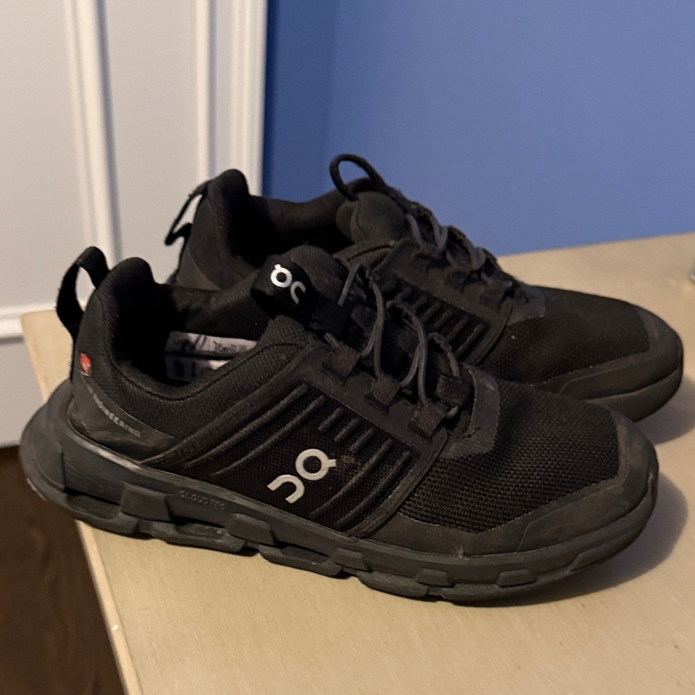 On Running Boys Black Athletic Sneakers
